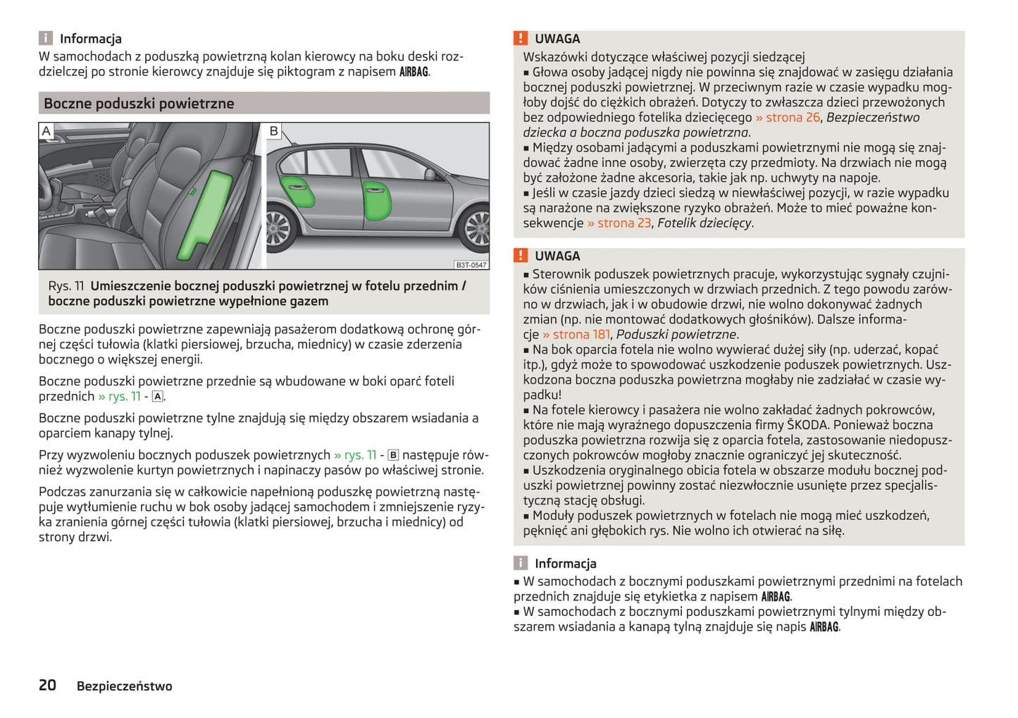 2015-2016 Skoda Superb Owner's Manual | Polish