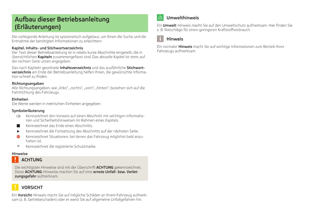 2013-2014 Skoda Yeti Owner's Manual | German