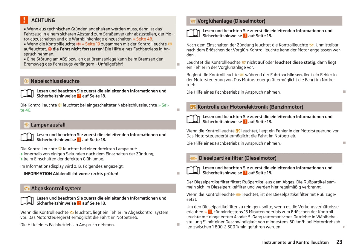 2013-2014 Skoda Yeti Owner's Manual | German