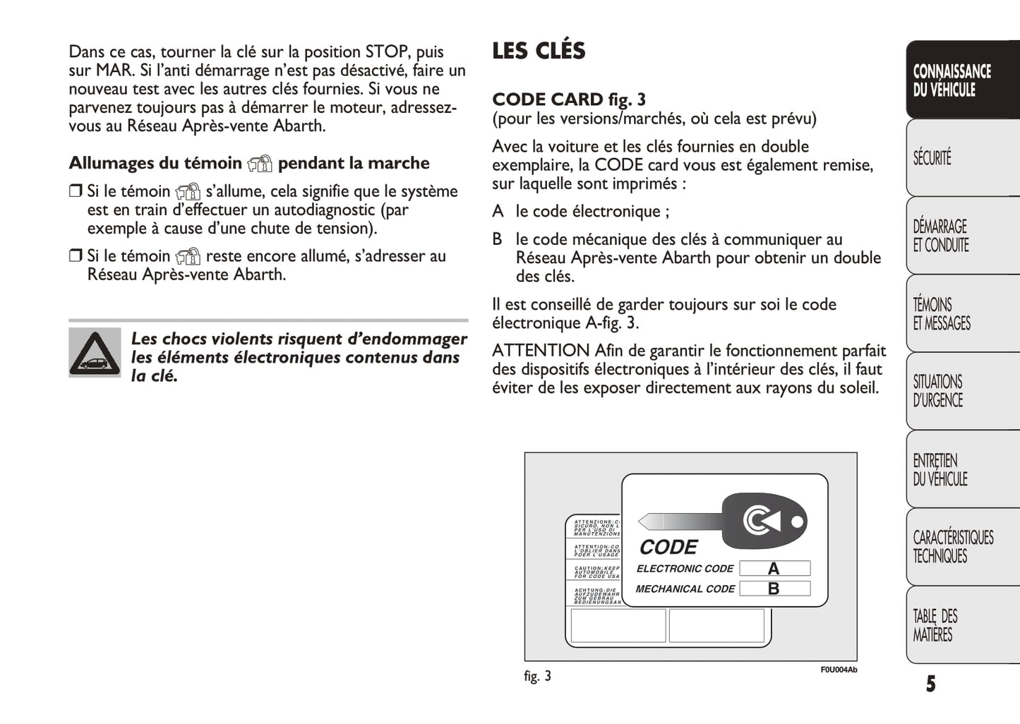 2010-2014 Abarth Punto Evo Owner's Manual | French