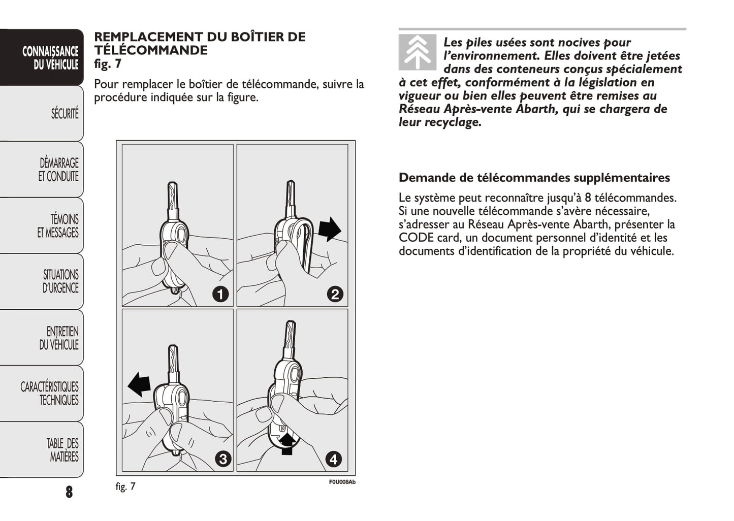 2010-2014 Abarth Punto Evo Owner's Manual | French