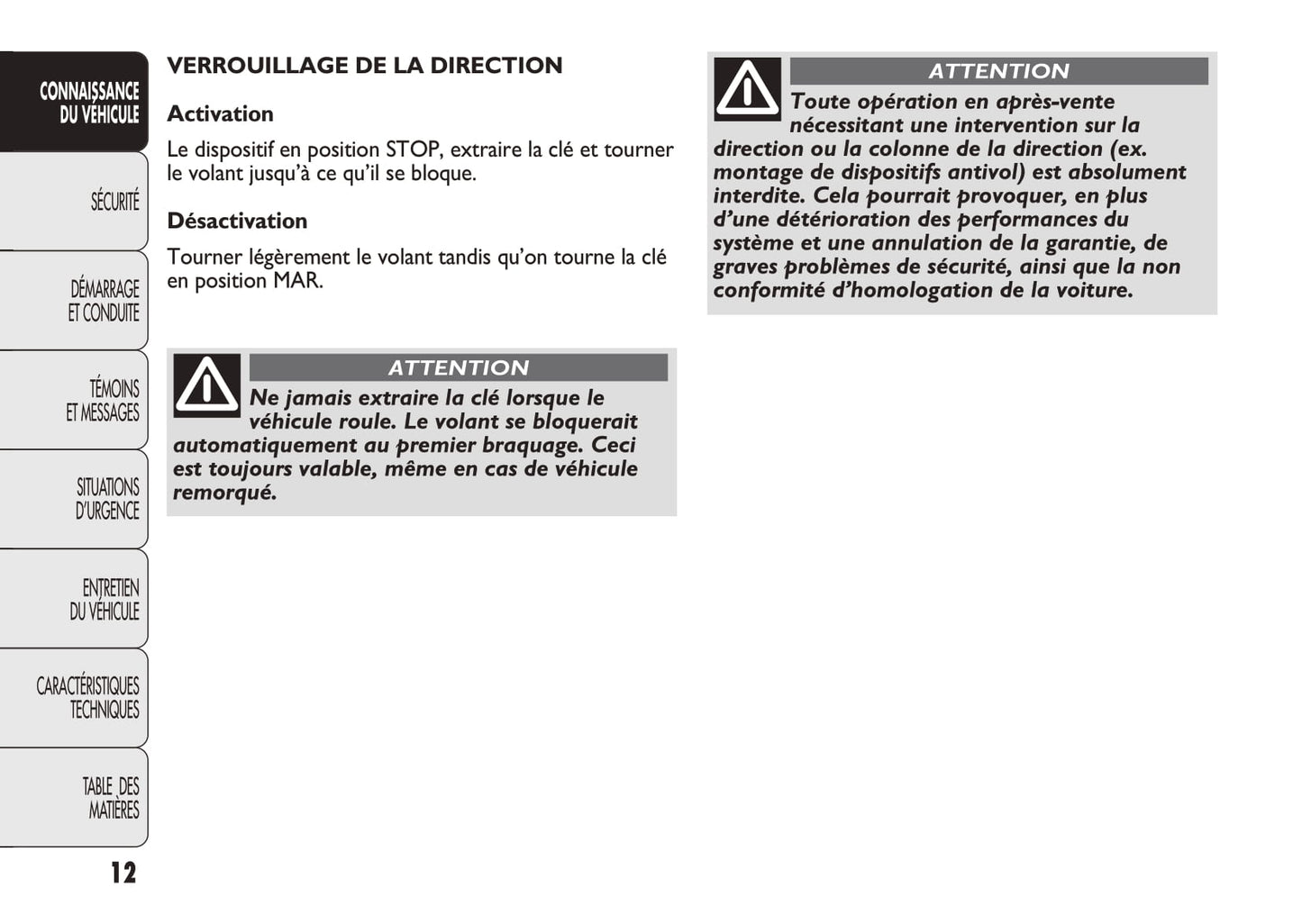 2010-2014 Abarth Punto Evo Owner's Manual | French