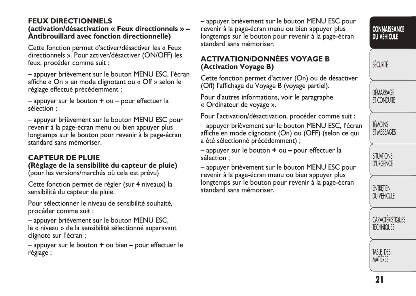 2010-2014 Abarth Punto Evo Owner's Manual | French