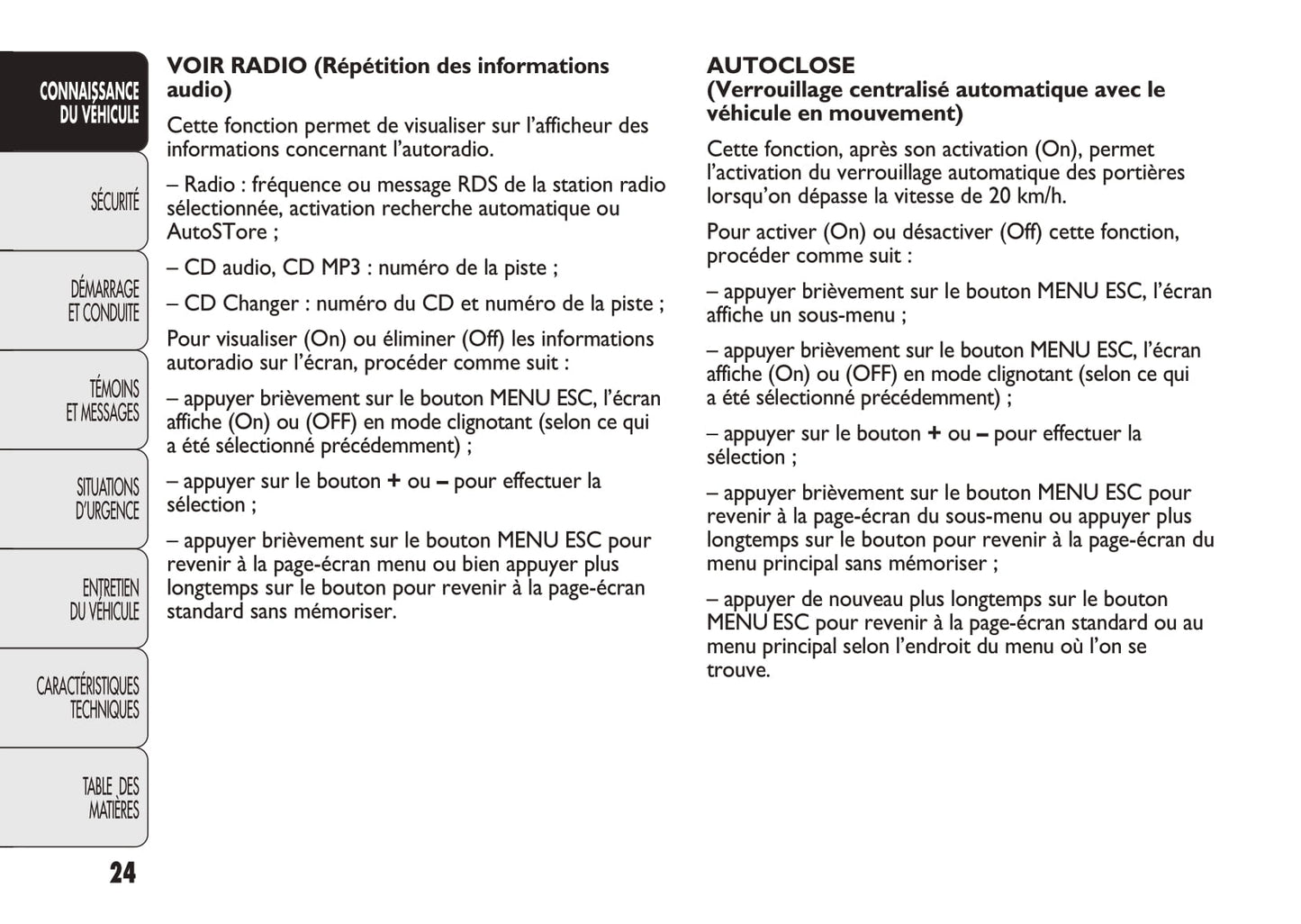 2010-2014 Abarth Punto Evo Owner's Manual | French
