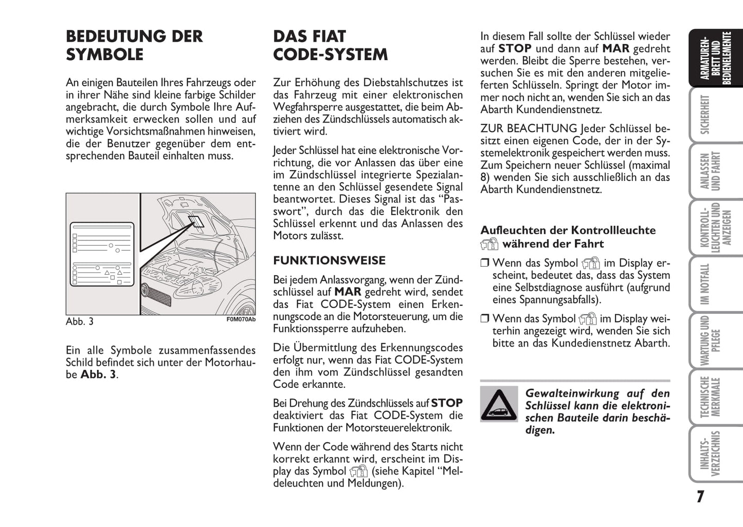 2008-2010 Abarth Grande Punto Owner's Manual | German