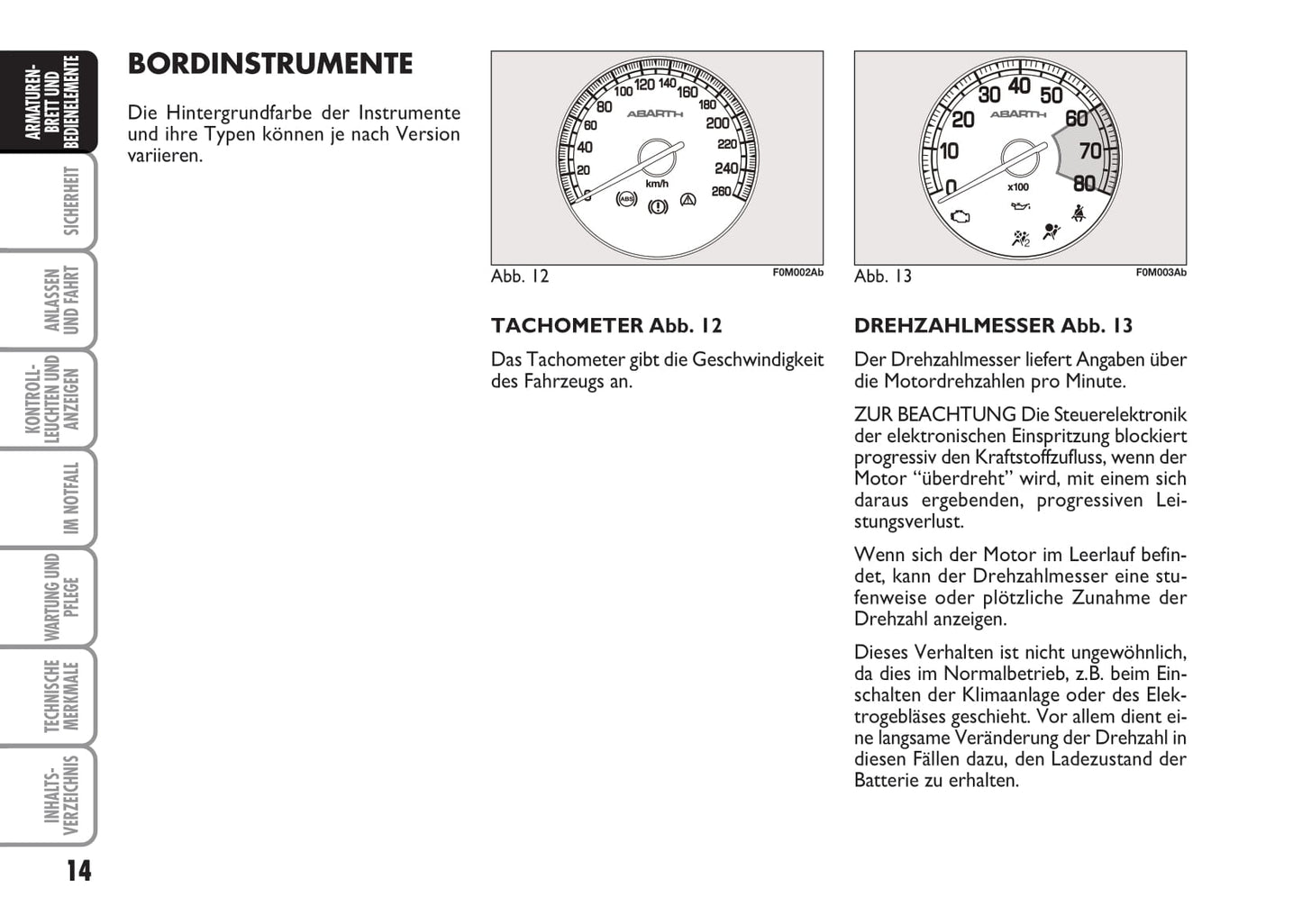 2008-2010 Abarth Grande Punto Owner's Manual | German