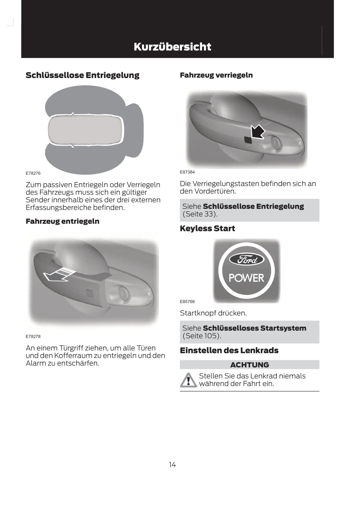 2011-2013 Ford Kuga Manuel du propriétaire | Allemand