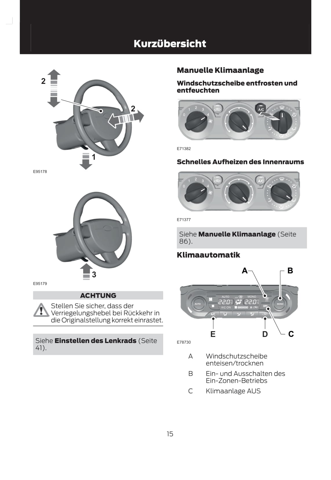 2011-2013 Ford Kuga Manuel du propriétaire | Allemand