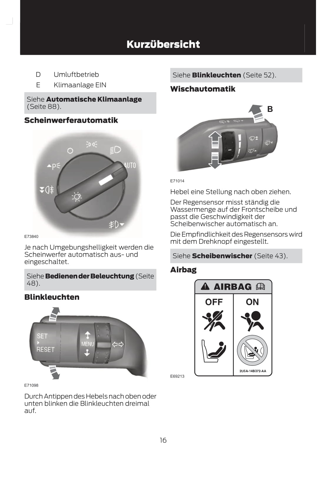2011-2013 Ford Kuga Manuel du propriétaire | Allemand
