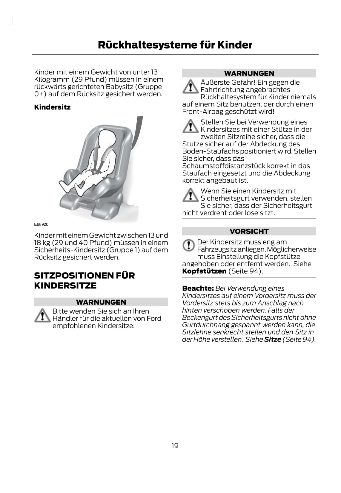 2011-2013 Ford Kuga Manuel du propriétaire | Allemand