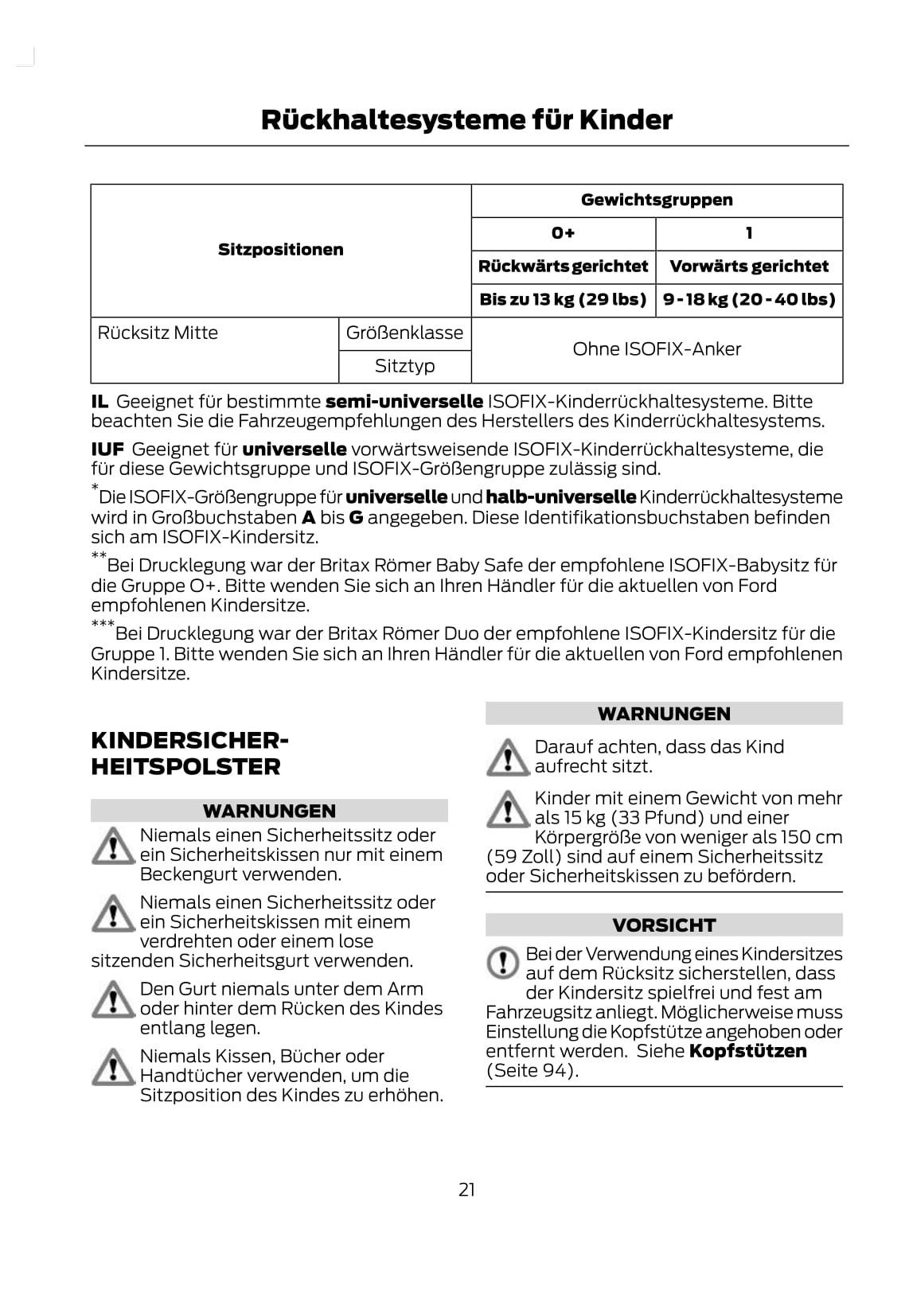 2011-2013 Ford Kuga Manuel du propriétaire | Allemand