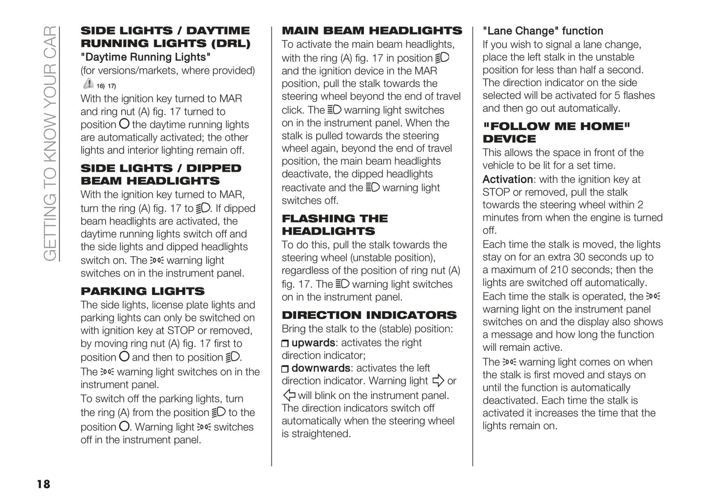 2018-2019 Fiat Panda Owner's Manual | English
