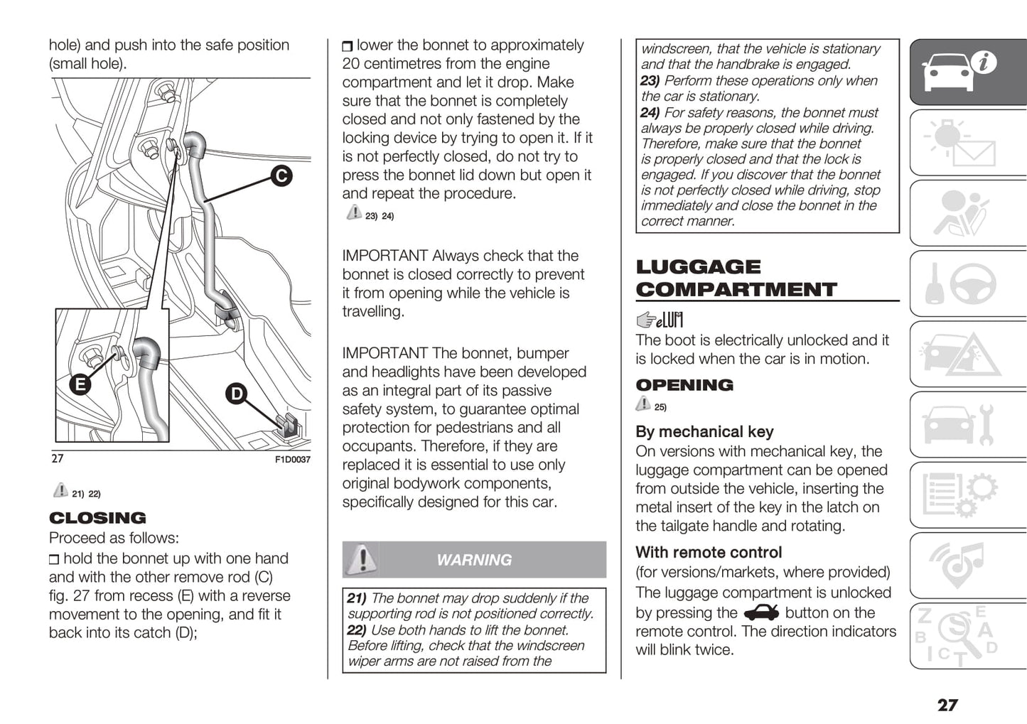 2018-2019 Fiat Panda Owner's Manual | English