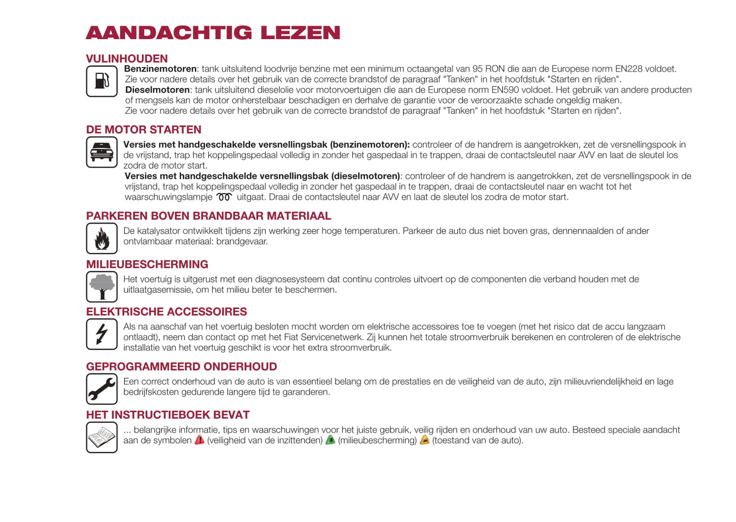 2016-2017 Fiat Tipo 5 Doors Owner's Manual | Dutch