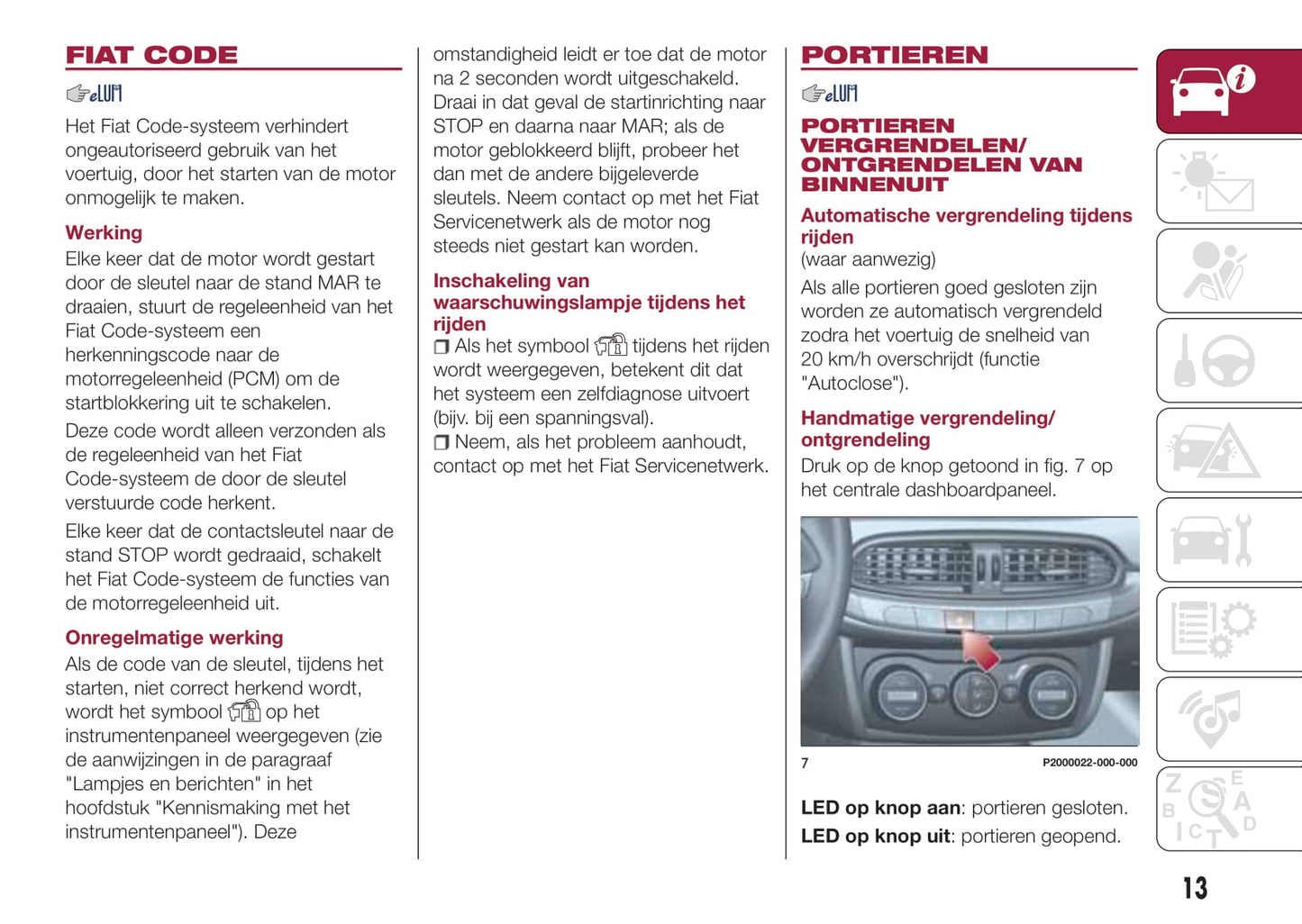 2016-2017 Fiat Tipo 5 Doors Owner's Manual | Dutch