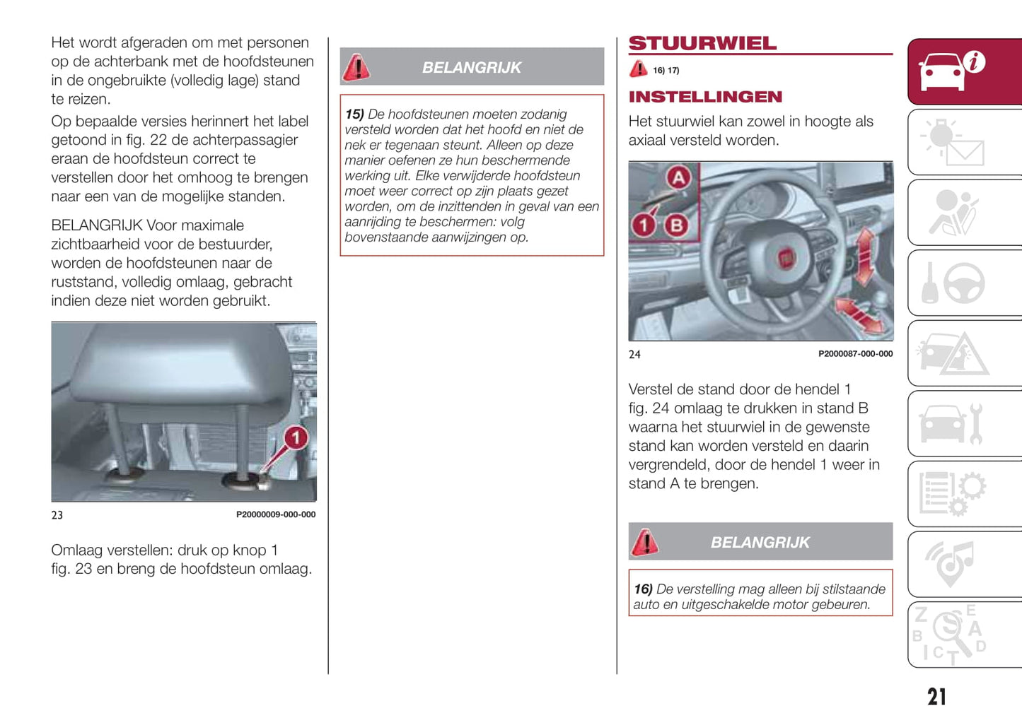 2016-2017 Fiat Tipo 5 Doors Owner's Manual | Dutch