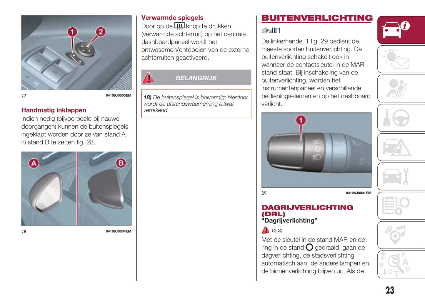 2016-2017 Fiat Tipo 5 Doors Owner's Manual | Dutch