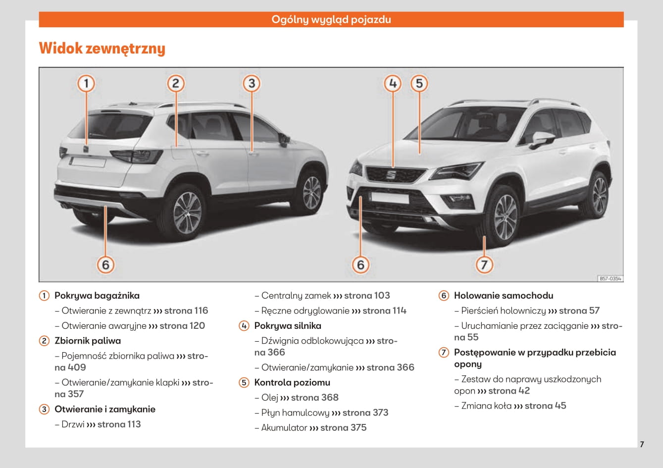 2016-2020 Seat Ateca Manuel du propriétaire | Polonais