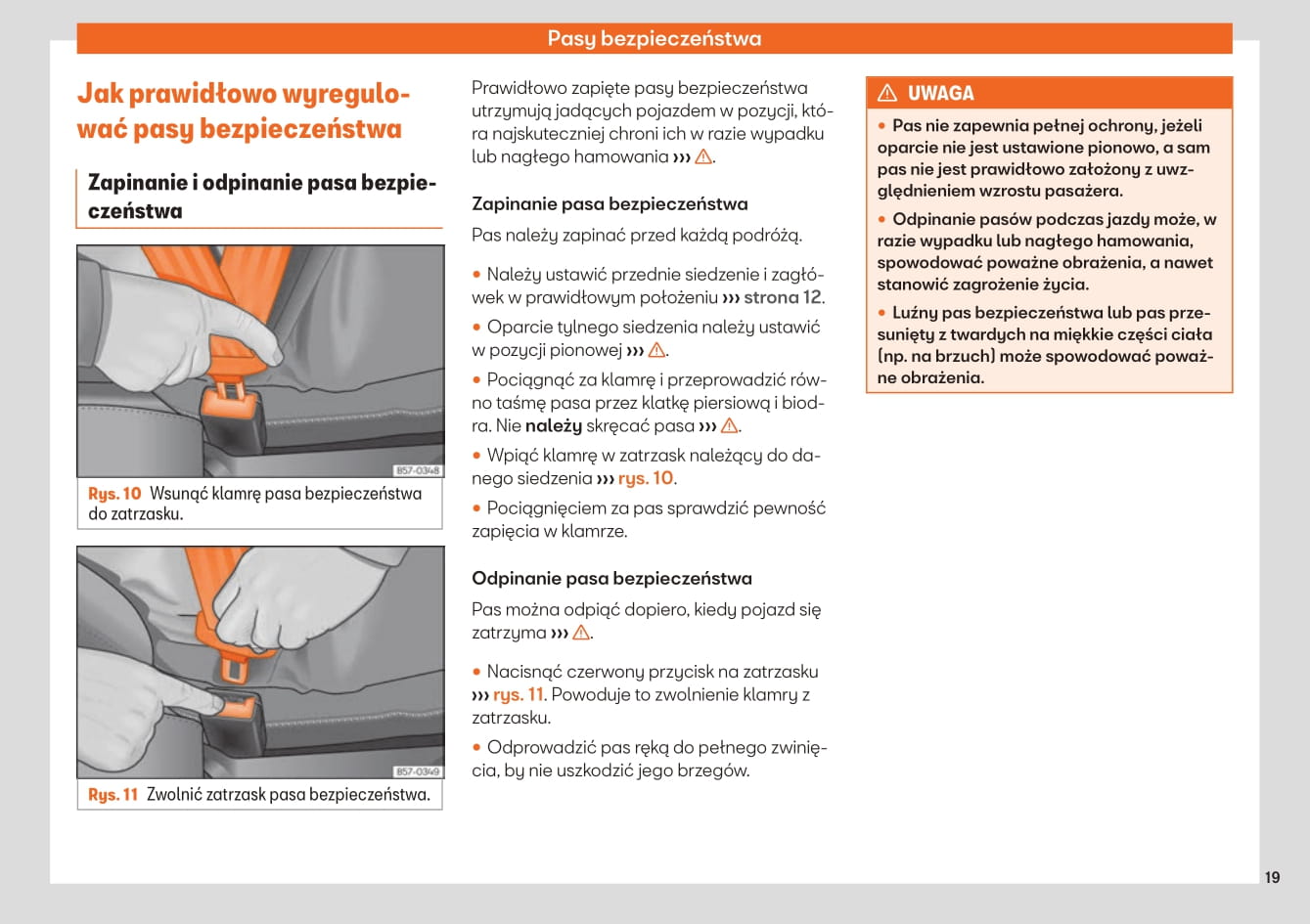 2016-2020 Seat Ateca Manuel du propriétaire | Polonais