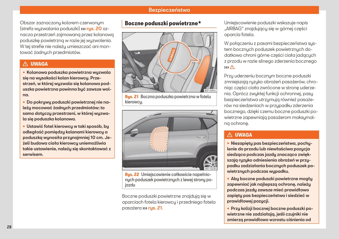 2016-2020 Seat Ateca Manuel du propriétaire | Polonais