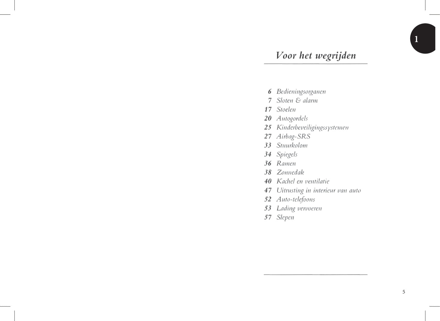 1999-2005 Rover 45 Owner's Manual | Dutch