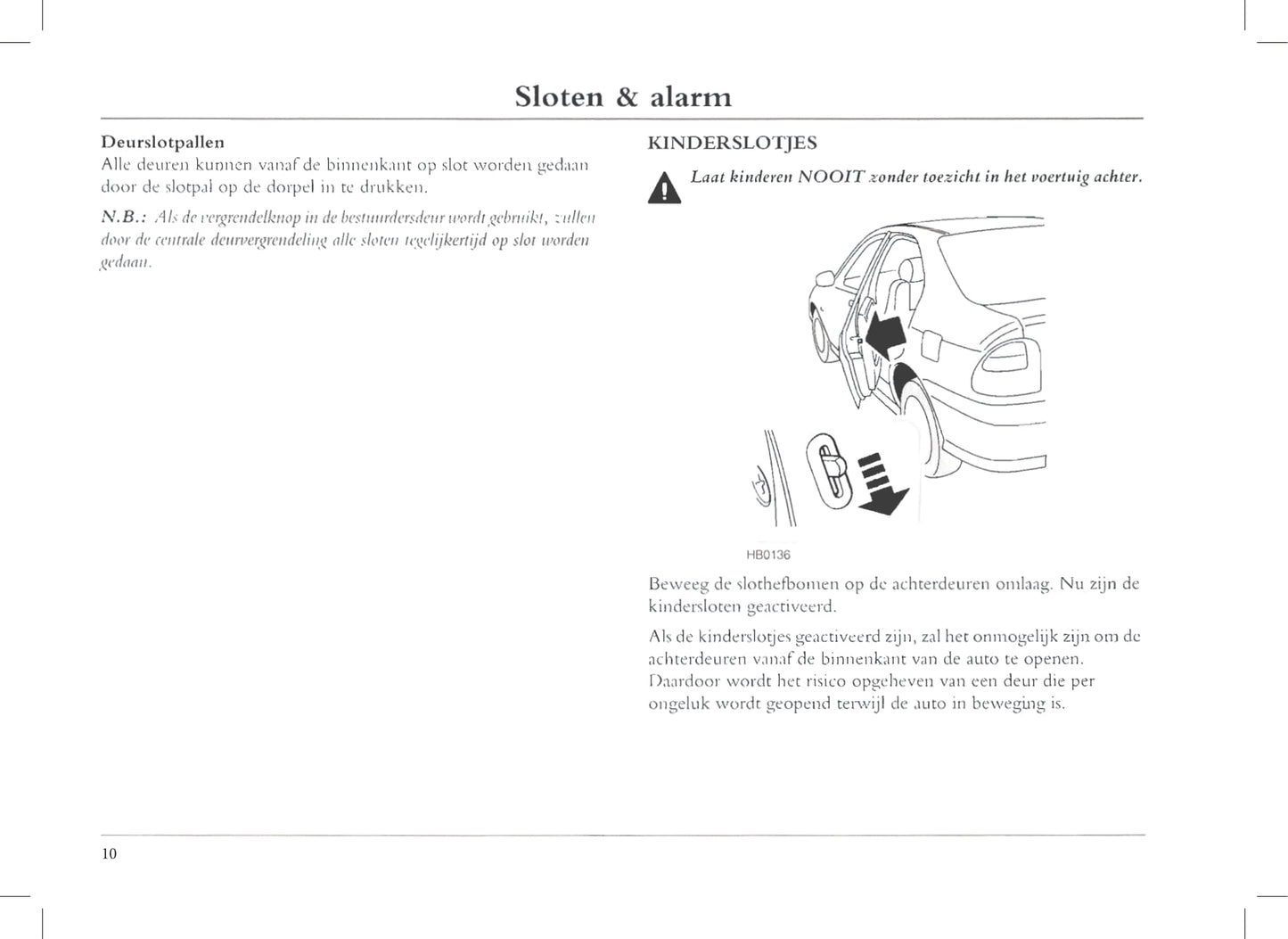 1999-2005 Rover 45 Owner's Manual | Dutch