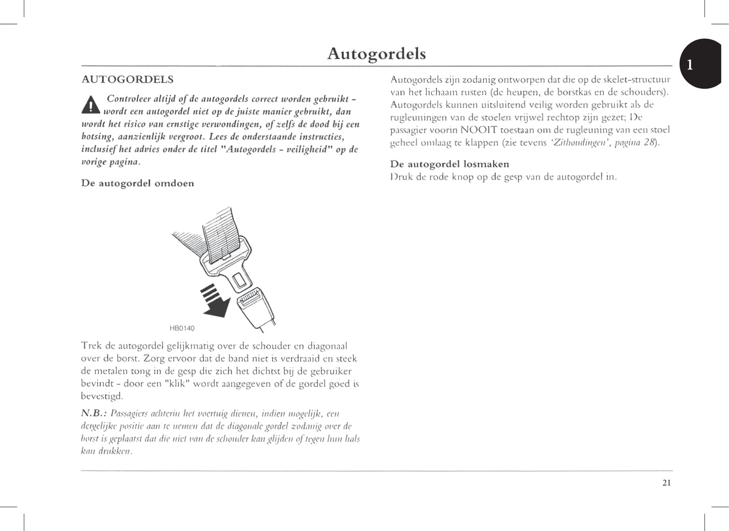 1999-2005 Rover 45 Owner's Manual | Dutch
