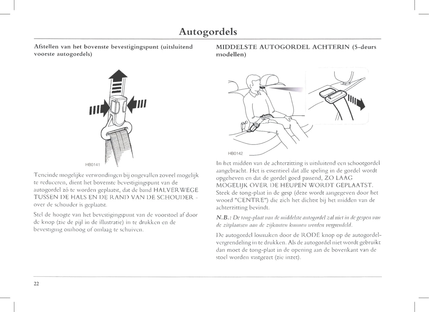 1999-2005 Rover 45 Owner's Manual | Dutch