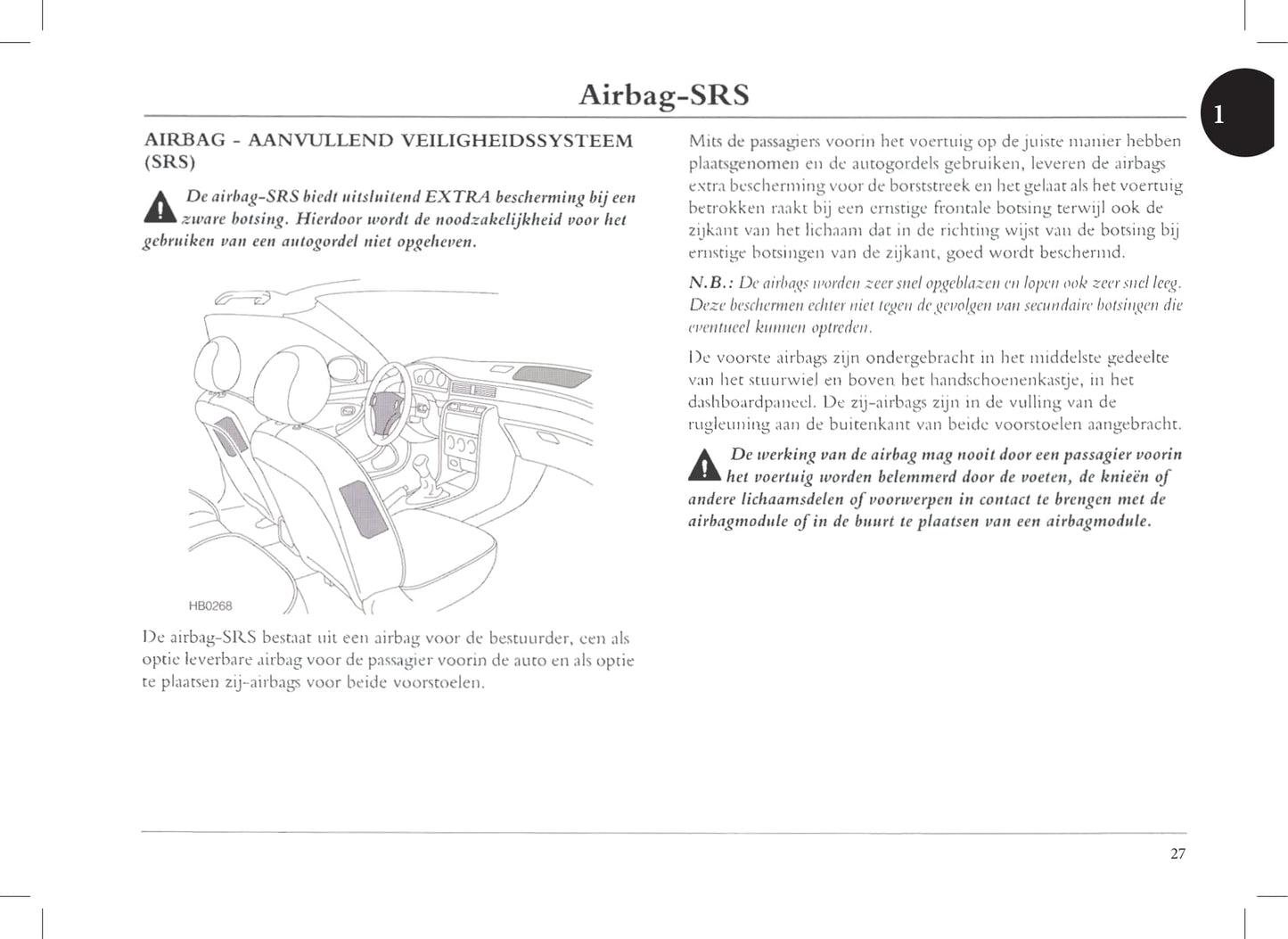 1999-2005 Rover 45 Owner's Manual | Dutch