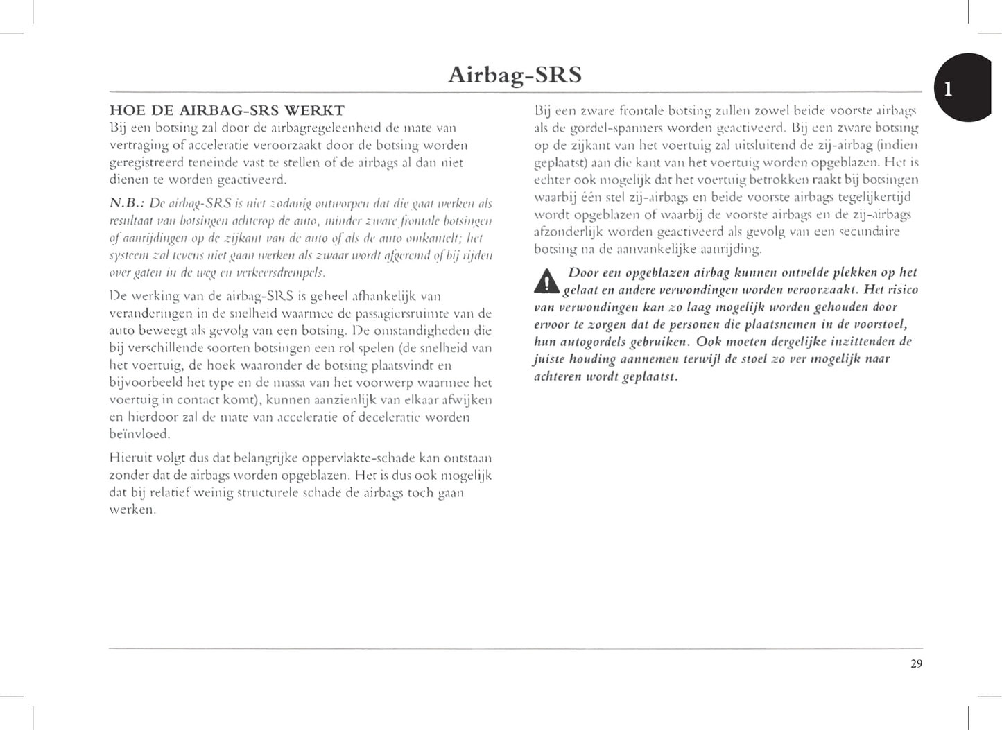 1999-2005 Rover 45 Owner's Manual | Dutch
