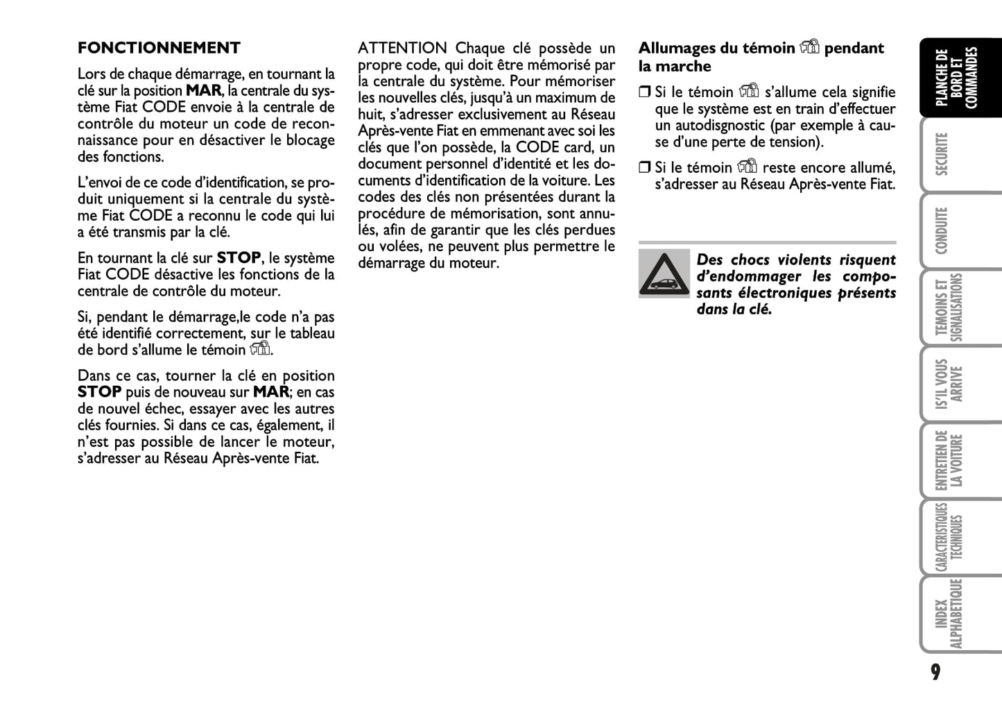 2006-2007 Fiat Stilo Owner's Manual | French