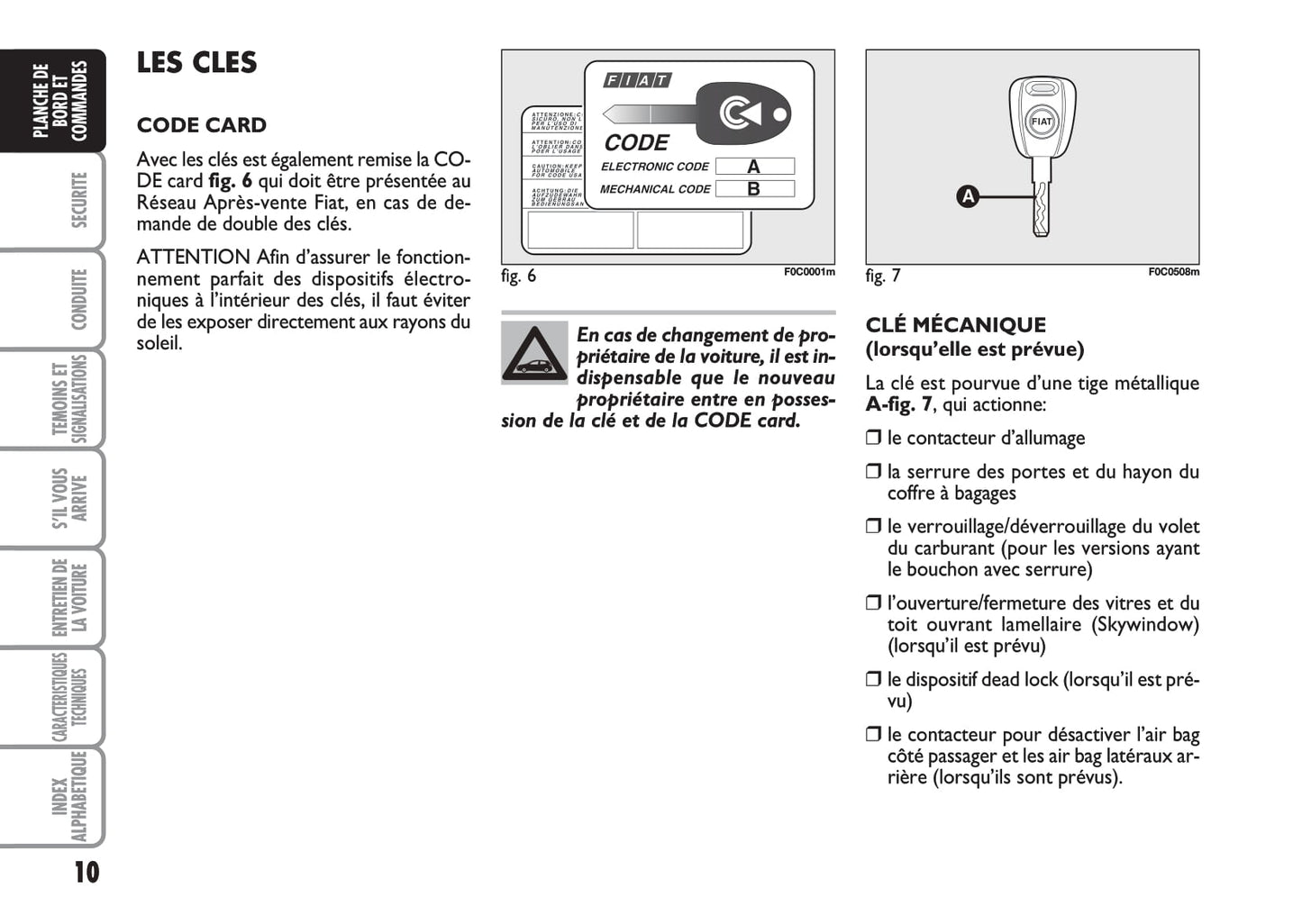 2006-2007 Fiat Stilo Owner's Manual | French