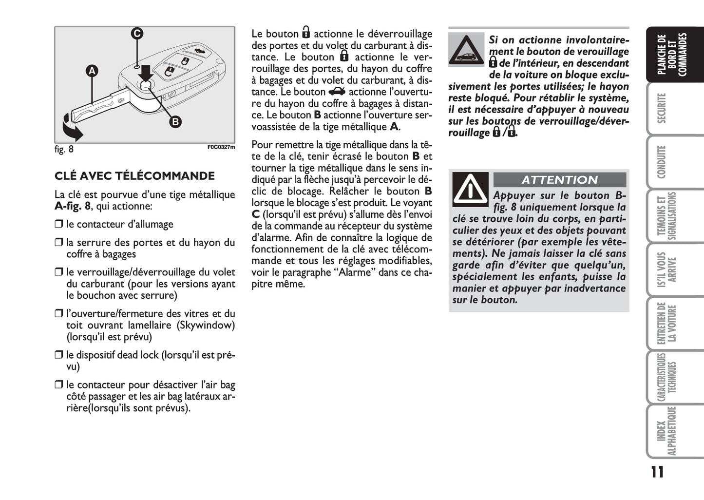 2006-2007 Fiat Stilo Owner's Manual | French