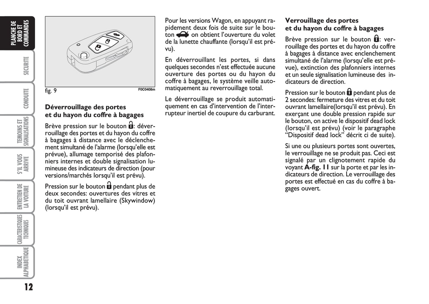2006-2007 Fiat Stilo Owner's Manual | French