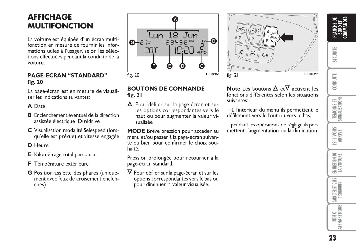 2006-2007 Fiat Stilo Owner's Manual | French
