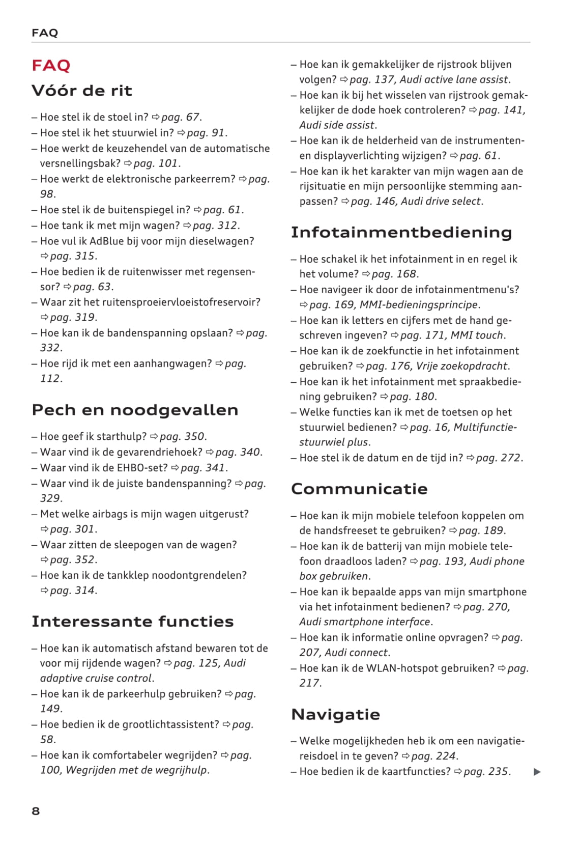 2016-2018 Audi A3 Manuel du propriétaire | Néerlandais