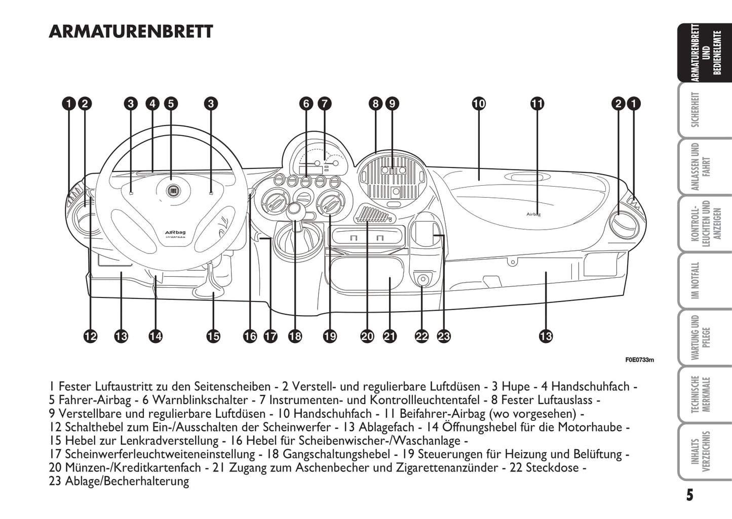 2007-2008 Fiat Multipla Owner's Manual | German