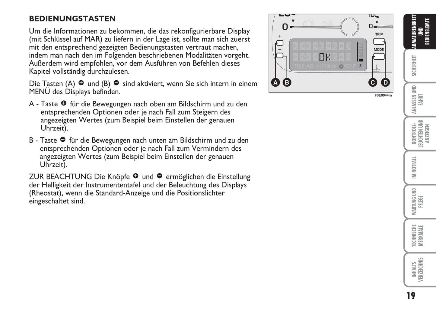 2007-2008 Fiat Multipla Owner's Manual | German