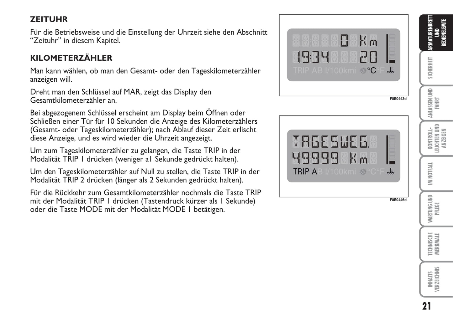 2007-2008 Fiat Multipla Owner's Manual | German