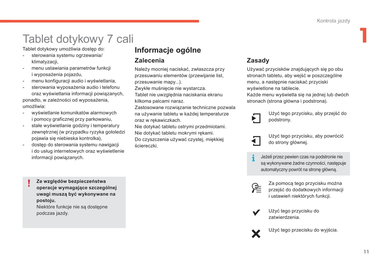 2015-2016 Citroën C4 Picasso/Grand C4 Picasso Owner's Manual | Polish