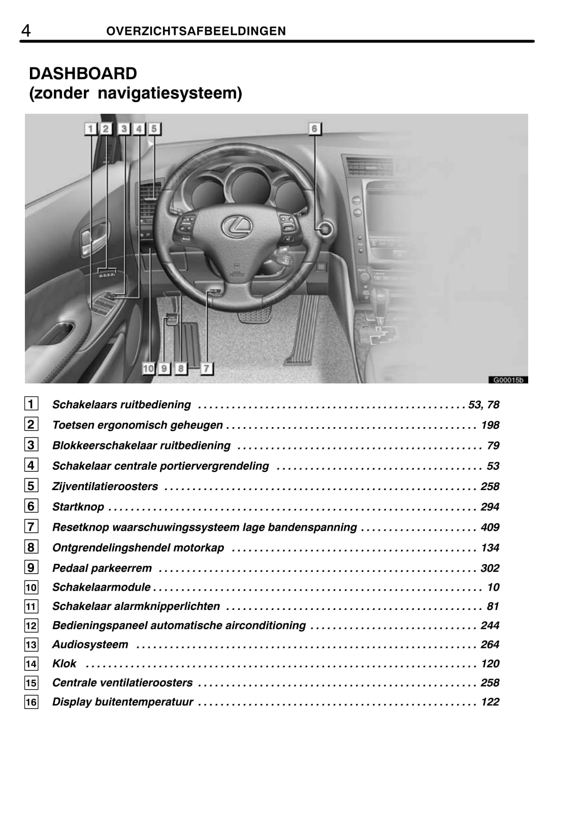2006-2007 Lexus GS 300/GS 430 Owner's Manual | Dutch