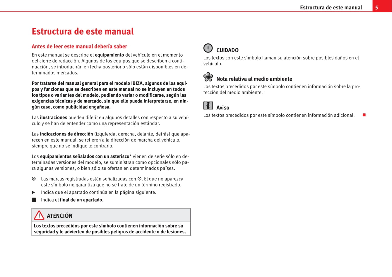 2008-2012 Seat Ibiza Manuel du propriétaire | Espagnol