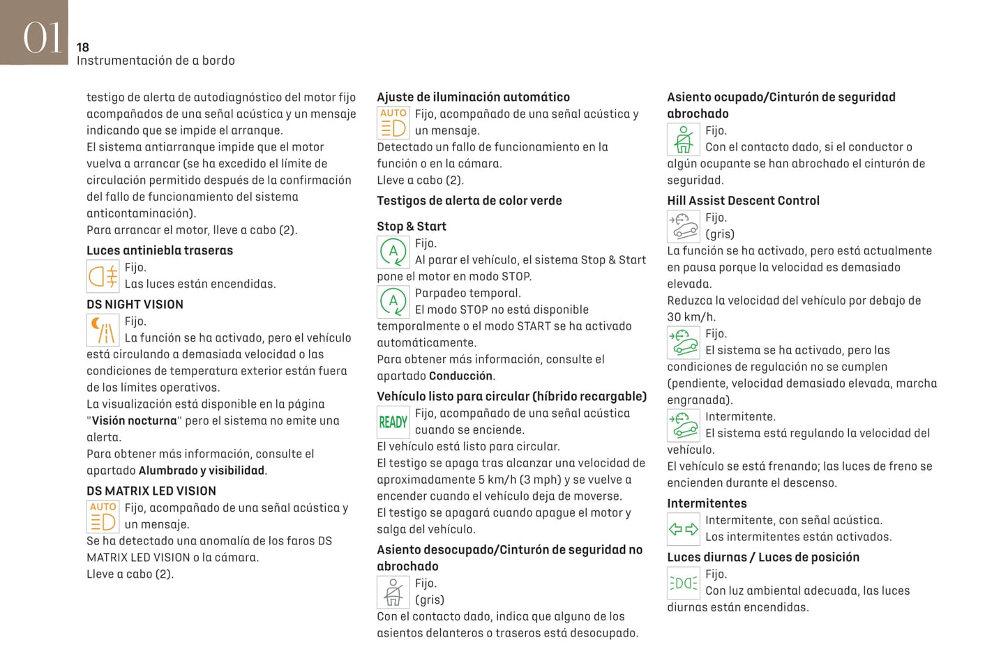 2021-2022 DS Automobiles DS 4 Owner's Manual | Spanish