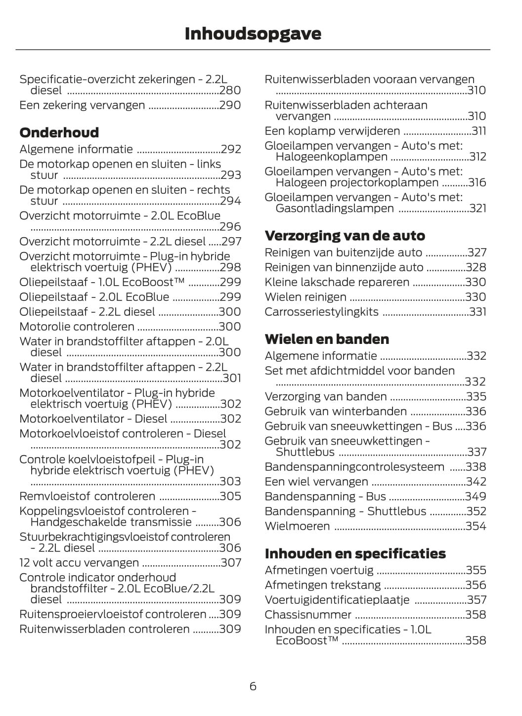 2020 Ford Tourneo Custom Owner's Manual | Dutch