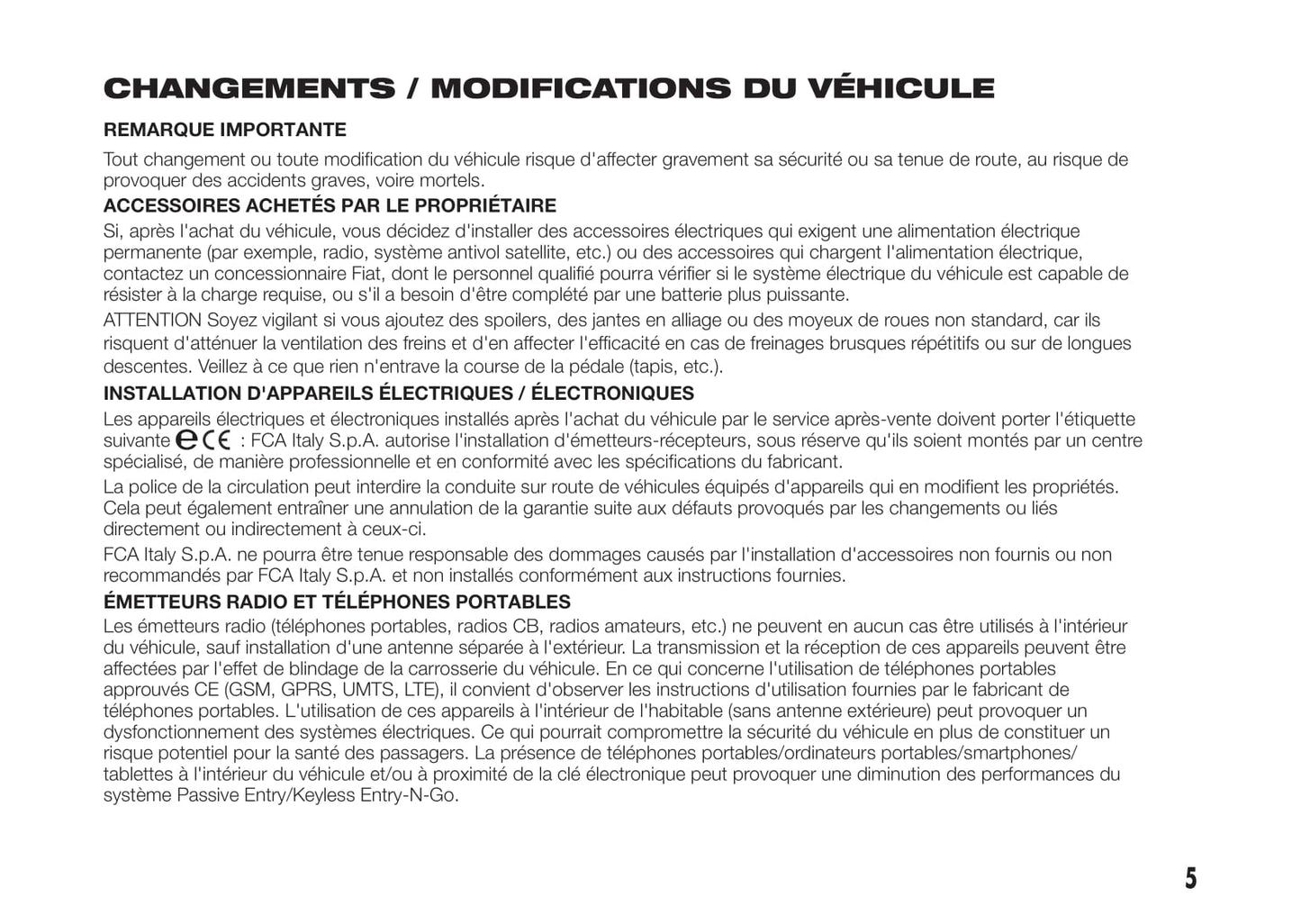 2017-2018 Fiat Fullback Owner's Manual | French