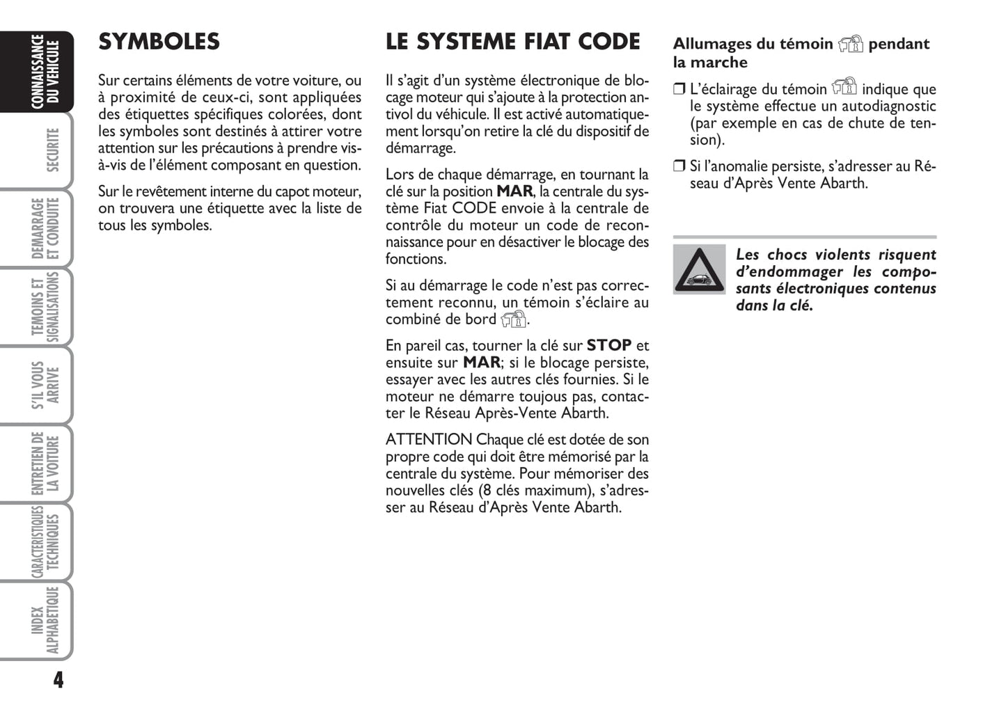 2008-2016 Abarth 500 Owner's Manual | French