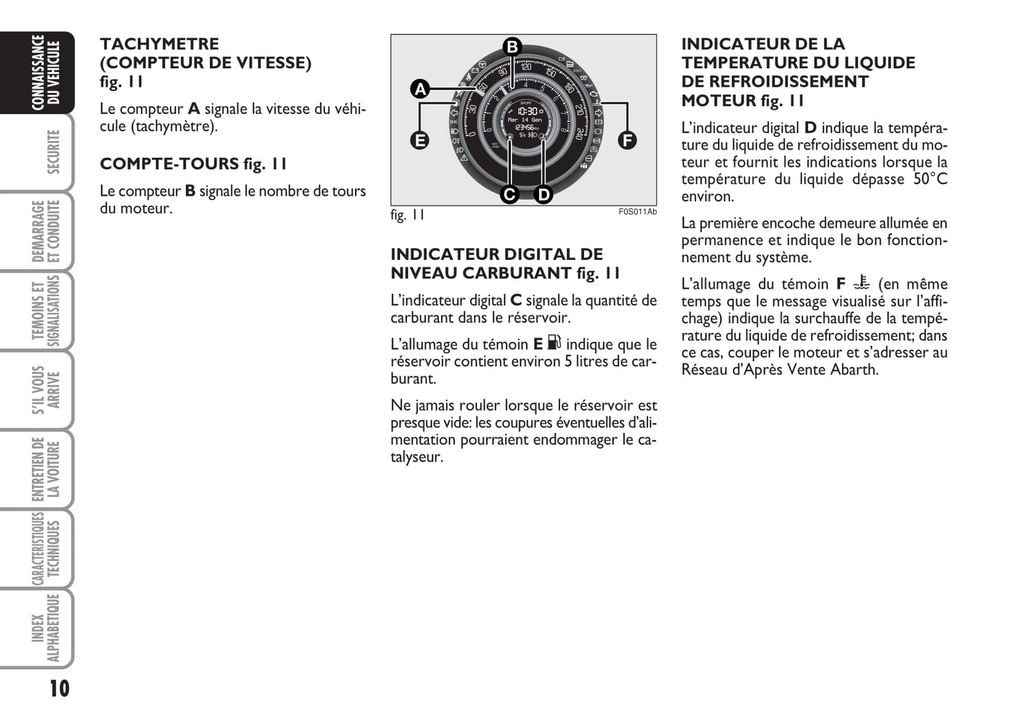 2008-2016 Abarth 500 Owner's Manual | French
