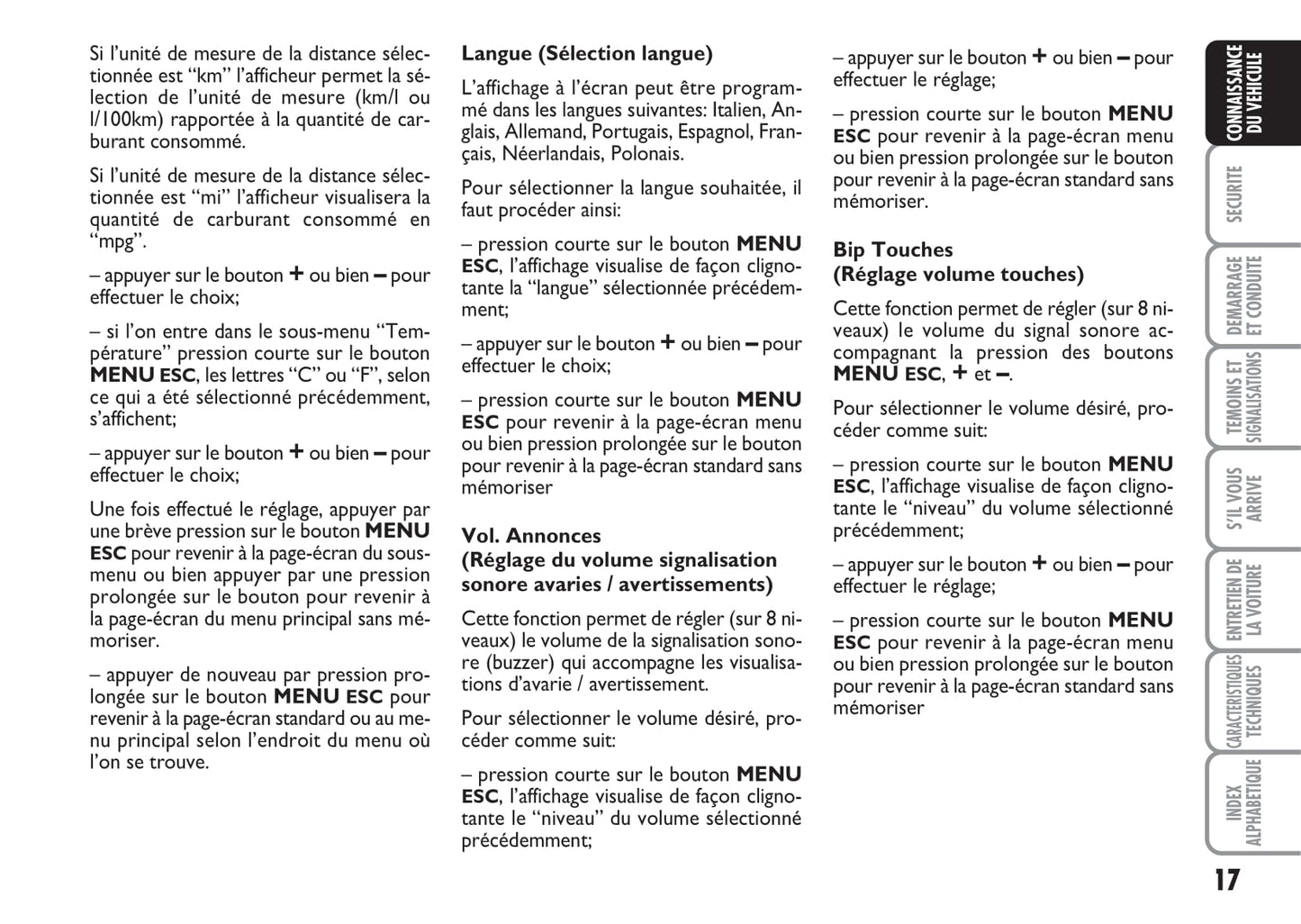 2008-2016 Abarth 500 Owner's Manual | French