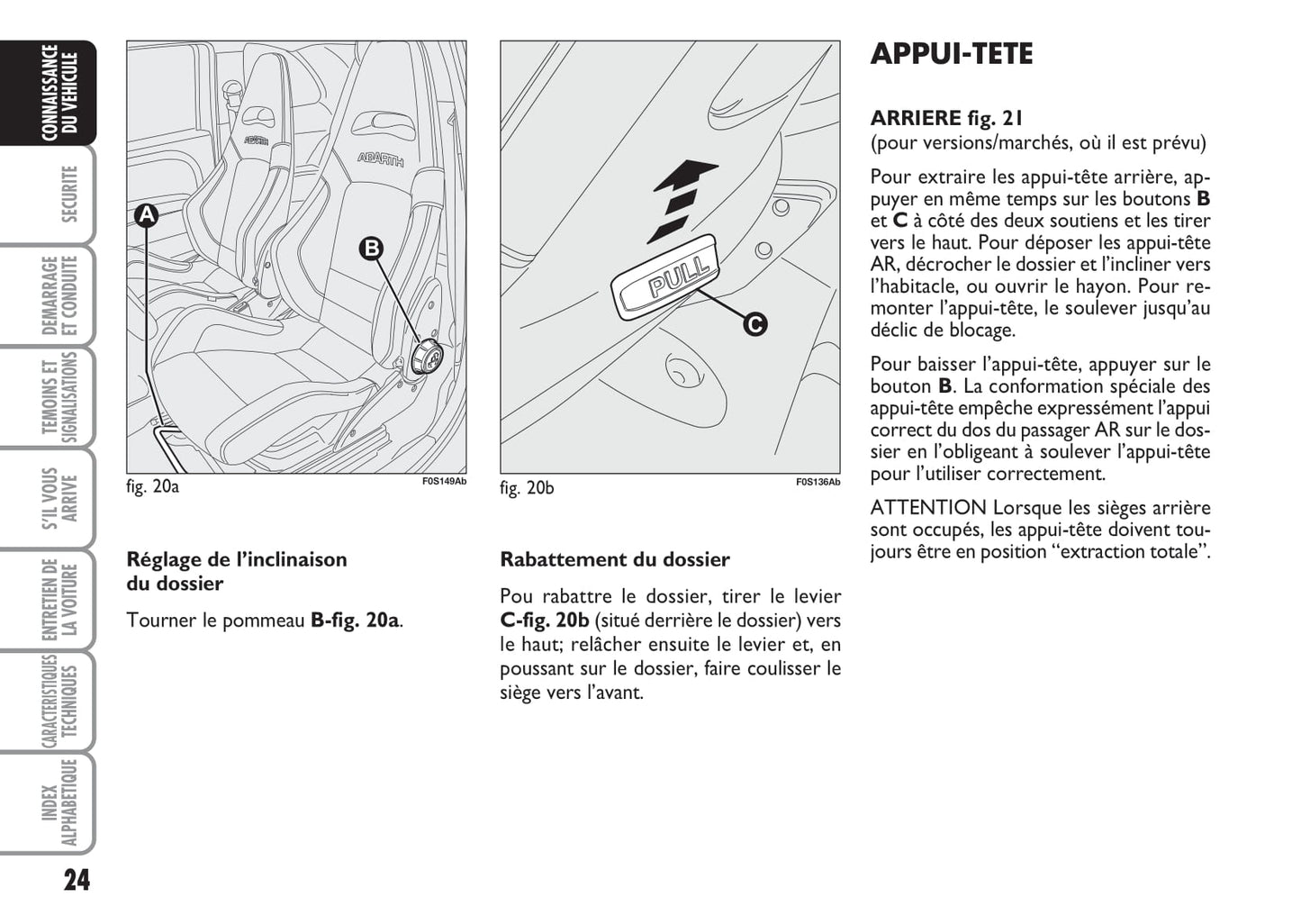 2008-2016 Abarth 500 Owner's Manual | French
