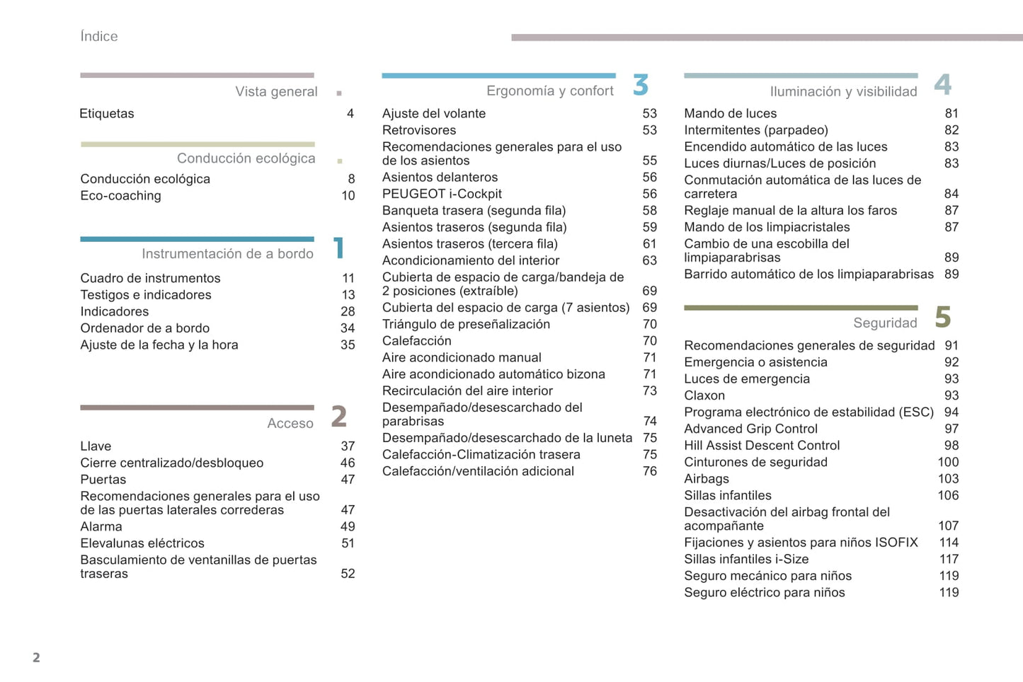 2018-2019 Peugeot Rifter/Partner Manuel du propriétaire | Espagnol